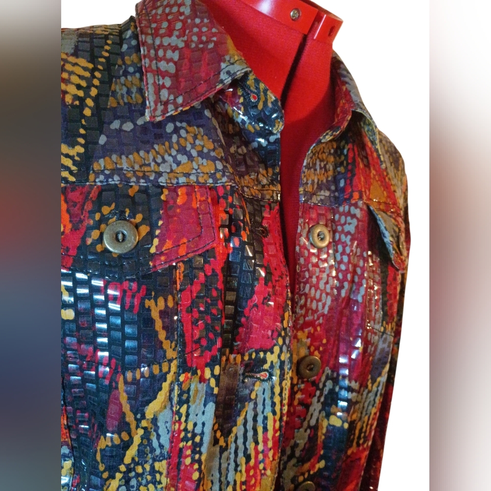 Ruby Rd. Multicolor Abstract Jacket 10p - image 4